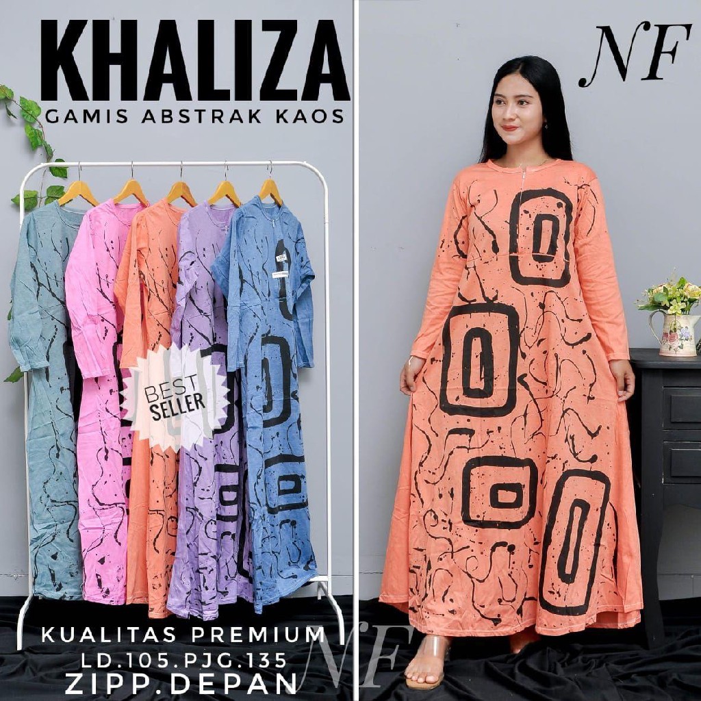 TERBARU... GAMIS KAOS KHALIZA LD120 || GAMIS SABLON JUMBO || GAMIS ADEM BUSUI LENGAN PANJANG || ARSY