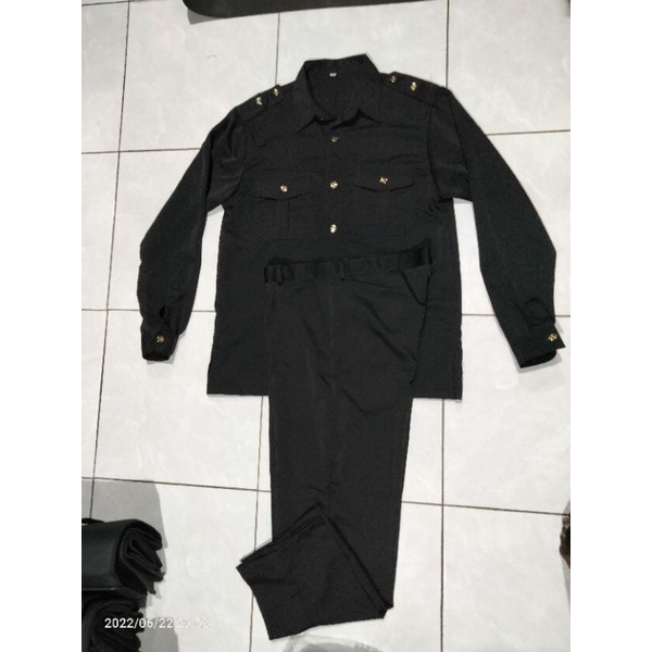 Seragam Safari Hitam Panjang