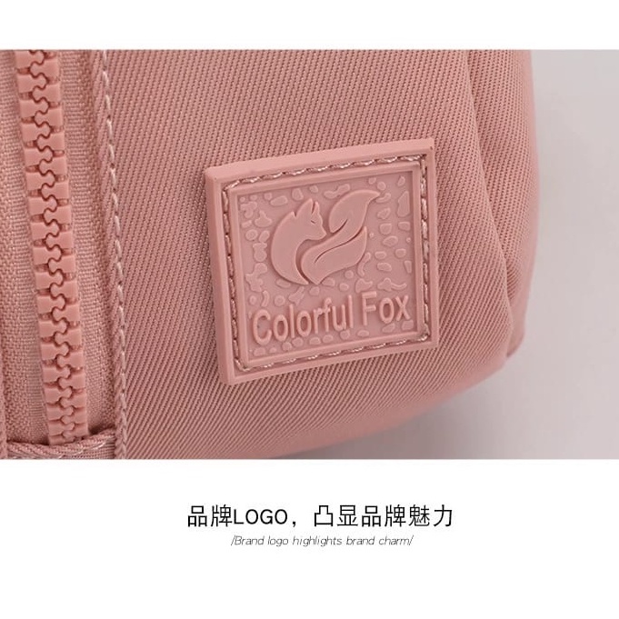 colorful fox 106 tas selempang wanita import sling bag wanita bahan nilon parasut