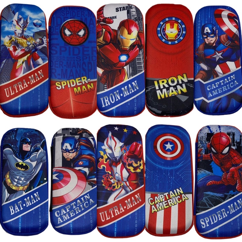 kotak pensil superhero import tempat pensil anak cowok hardcase