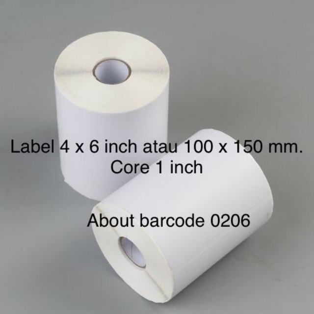 

Label 4 x 6 inch atau 100 x 150 mm core 1 inch isi 500 pcs