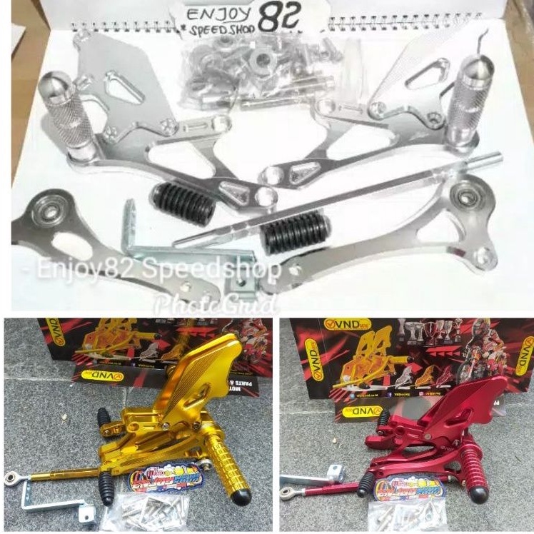 Foot Step / Underbone Disc Ninja 150 R &amp; RR model Ukir Model Copy Nui