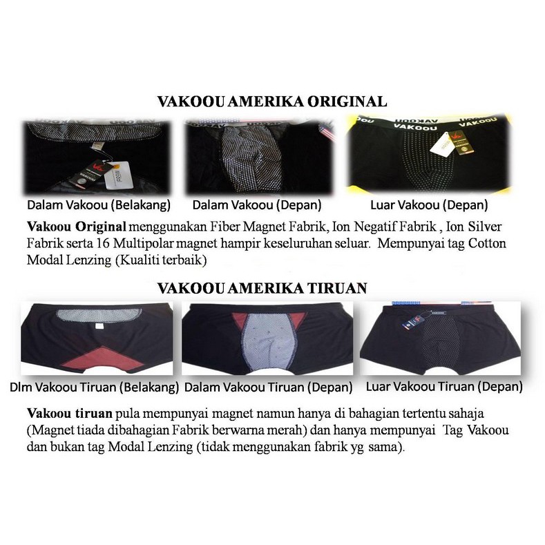 [COD] Celana Vitalitas Kesuburan Pria VAKOOU USA Korset Celana Dalam Pria Teknologi Magnetic Fibre dengan Total 24 Magnet &amp; Bisa Barcode