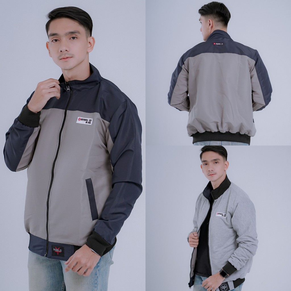 Jaket Bolak Balik Taslan Waterproof Rebel Id Terbaru