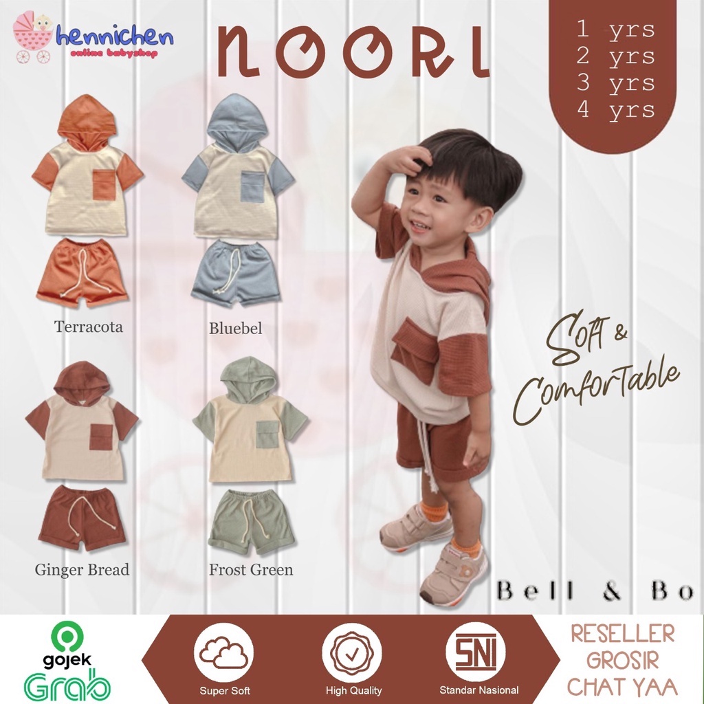 BELL &amp; BO NOORI SET SETELAN HOODIE ANAK 1-4 TAHUN