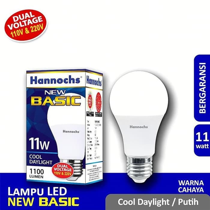 HANNOCHS Lampu Led Basic 11 Watt - Garansi 1 Tahun