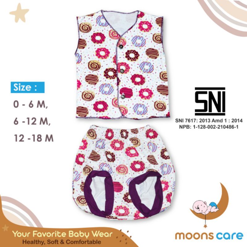 SNI NewBorn MOONS STELAN BAJU KUTUNG BAYI NEWBRON PREMIUM MOONS ,BAJU BAYI LAHIR