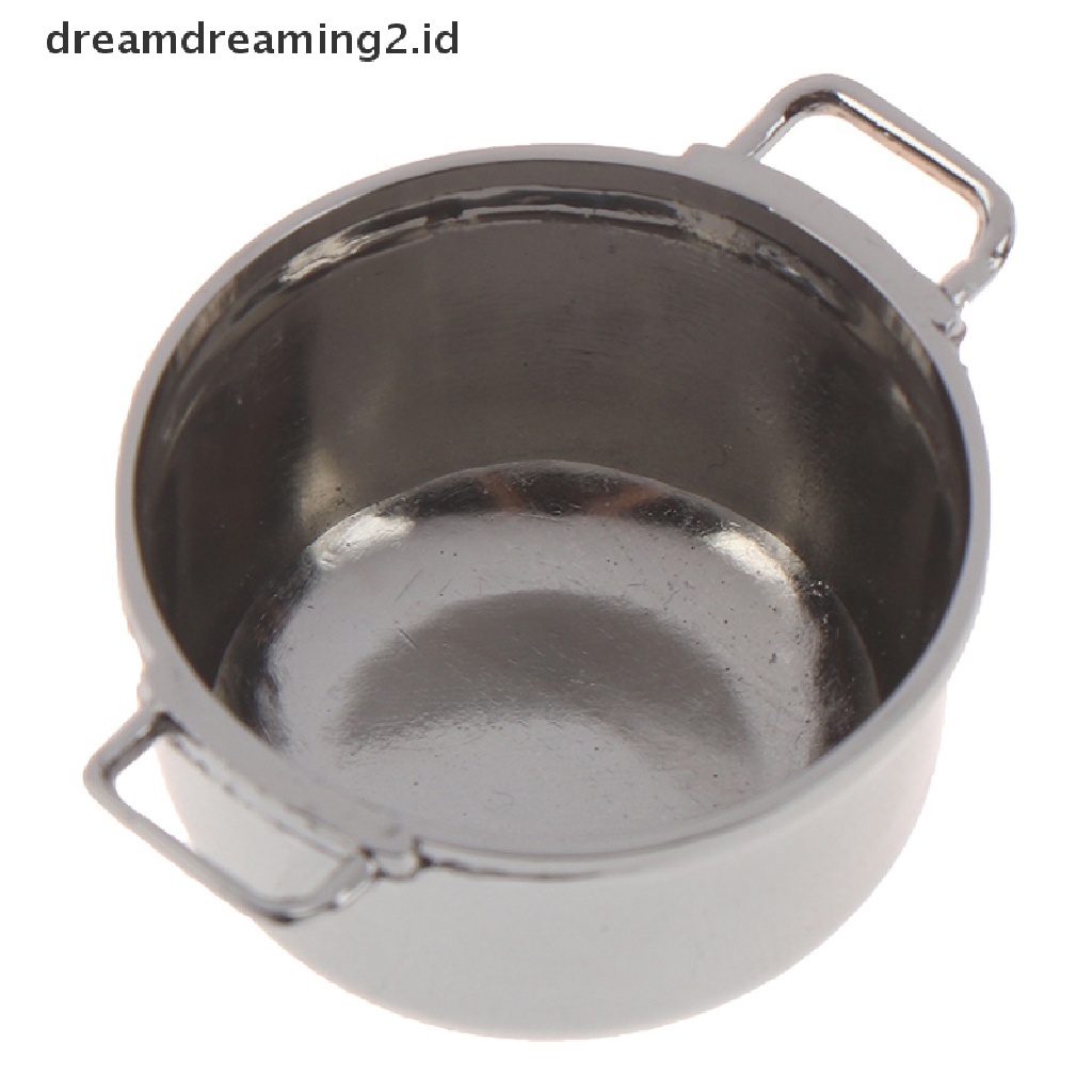 (Hot Style You Like) Miniatur Panci Casserole Skala 1: 12 Bahan Stainless Steel Untuk Rumah Boneka