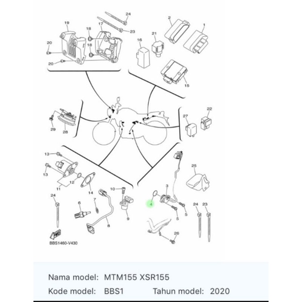 ORING SWITCH SWIT NETRAL R15 VIXION VEGA ZR JUPITER MX ASLI ORI YAMAHA 93210 21801