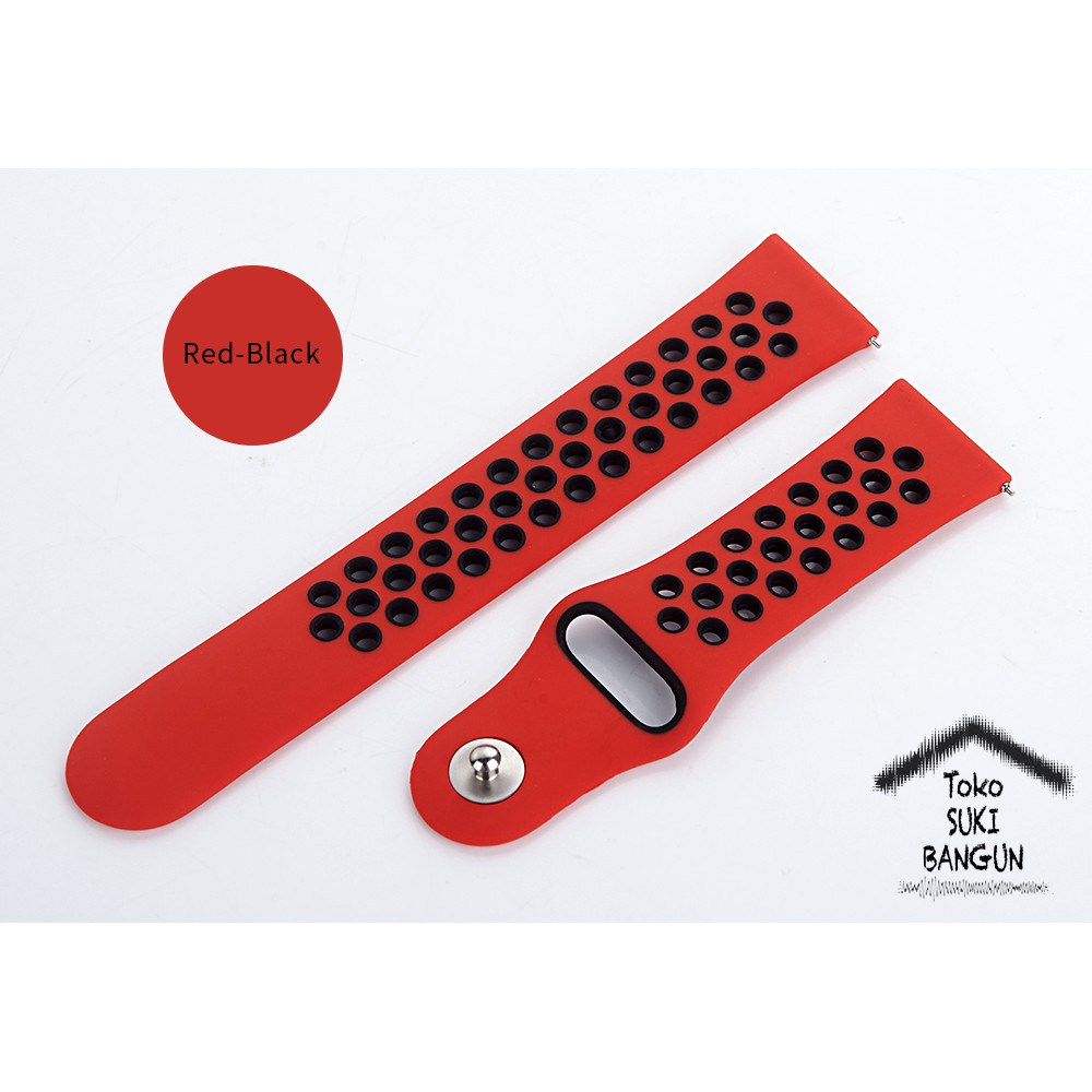 Watch Strap Band 22mm QUICK RELEASE Tali Jam Rubber SPORT BREATHABLE