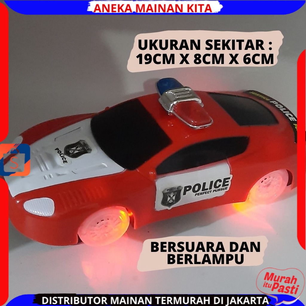 Mainan Anak Mobil Polisi Baterai Super Police Car Ada Musik Dan Lampu Murah SNI Terbaru