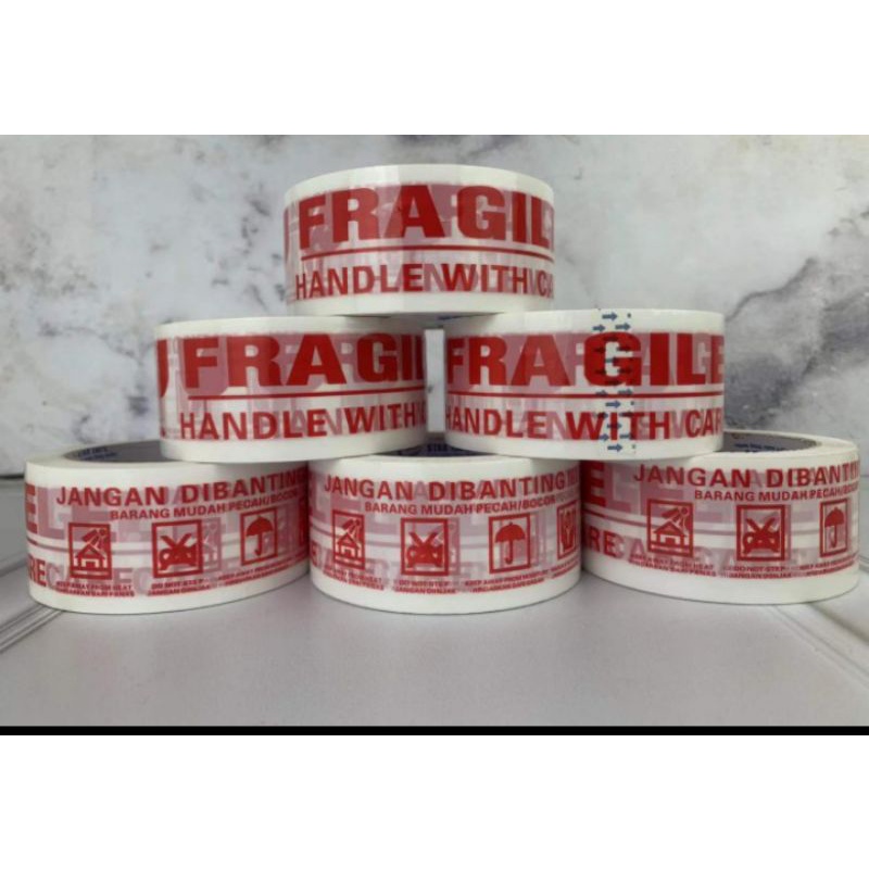 

LAKBAN FRAGILE PUTIH JANGAN DIBANTING/ISOLATIP FRGAILE PUTIH/SOLATIP FRAGILE(1 BATANG-6 ROLL)