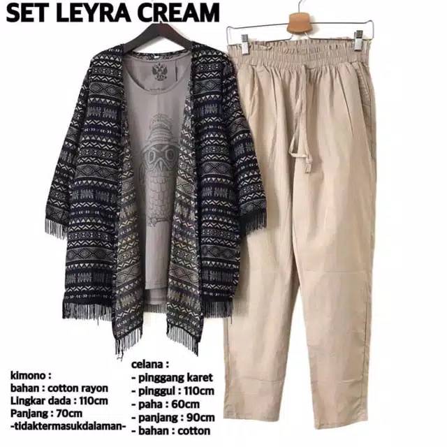 Set Leyra Cream | Korean style | Korean Outfit | Korean ootd