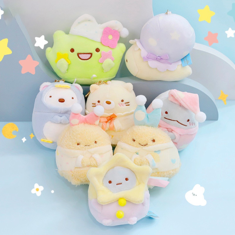 Kawaii Japan Sumikko Gurashi Plush Toys Cartoon Plush Doll Cute San-X Corner Bio Bag Pendant Keychain Couple Small Pendant Gifts