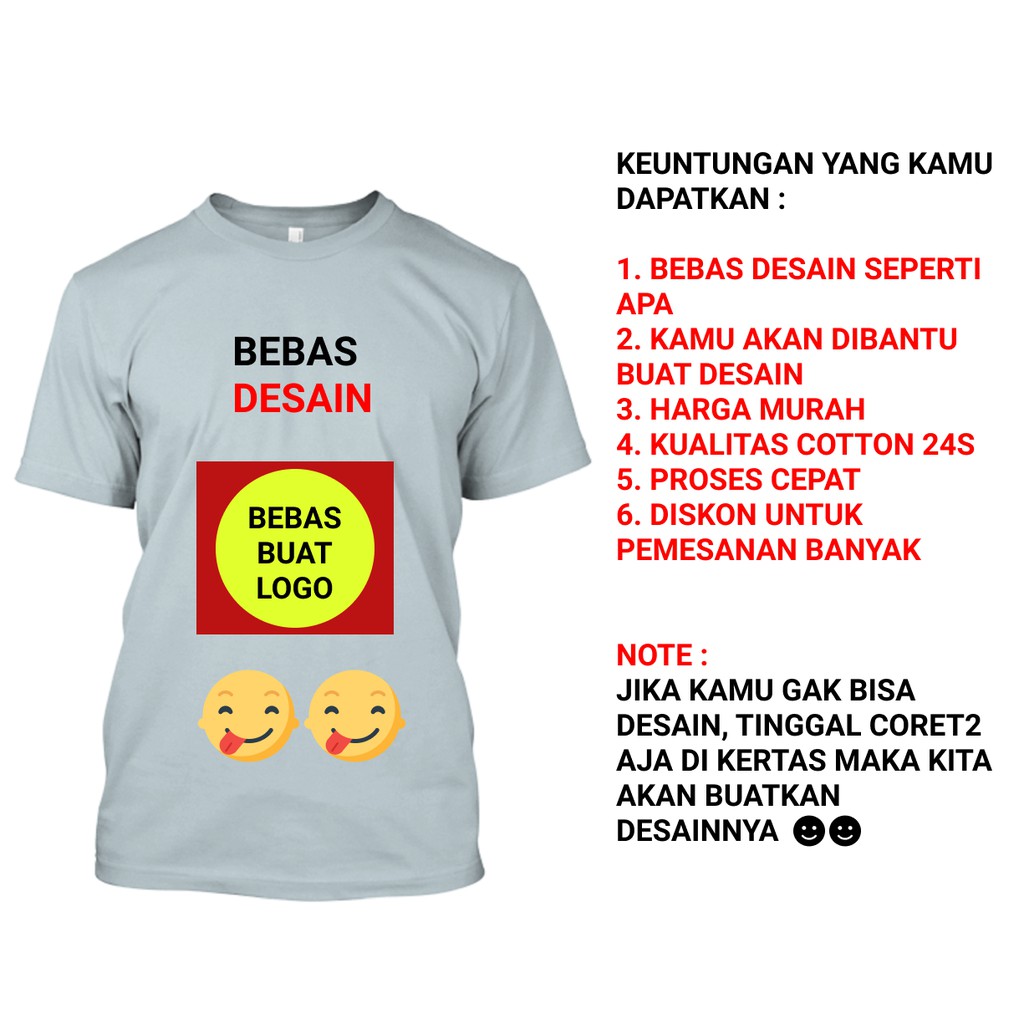 KAOS SABLON SATUAN | KAOS SABLON GRUP | KAOS SABLON PARTAI | KAOS SABLON MURAH BEBAS DESAIN