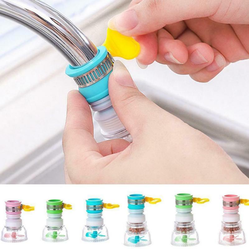 Saringan Kran Air Filter Aerator 360 Derajat Flexibel - Sambungan Keran Air Kipas Kincir Putar Flexible Faucet Anti Splash Kepala Wastafel