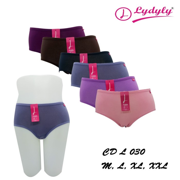 6 Pcs Celana Dalam LYDYLY Super Jumbo Katun 3L 4L 5L Wanita Dewasa 030 | Open CD Big Size Underwear Grosir Setengah Lusinan