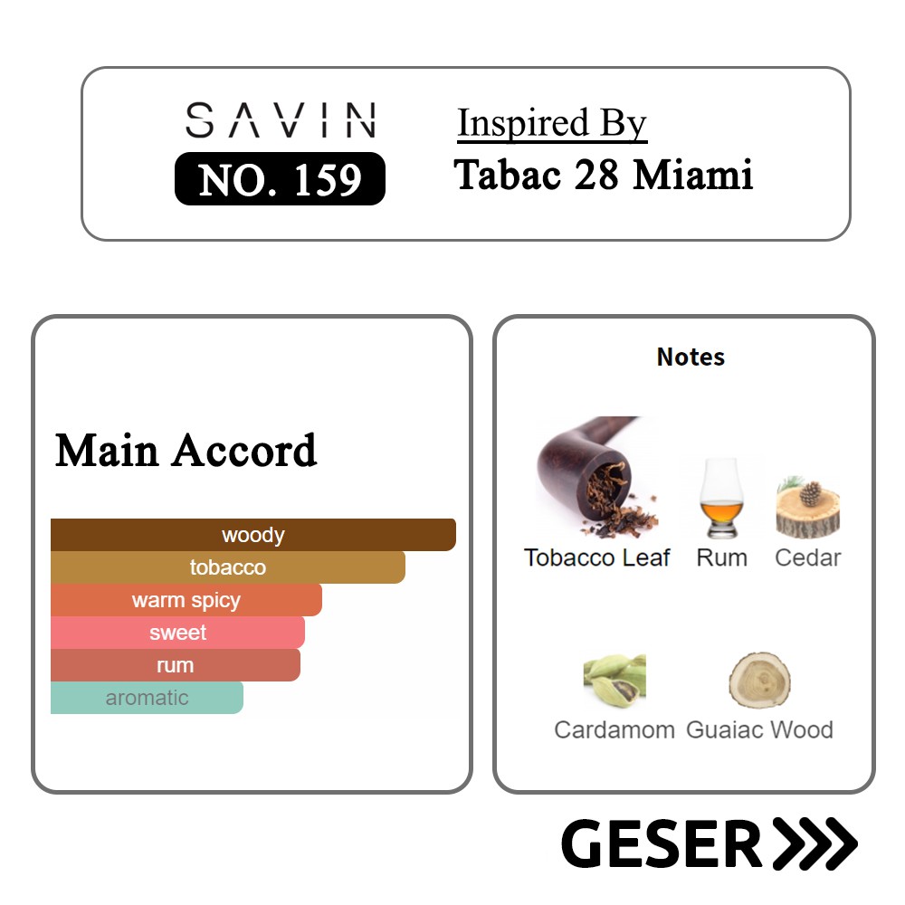 SAVIN PARFUM No. 159 Tabac 28 Miami