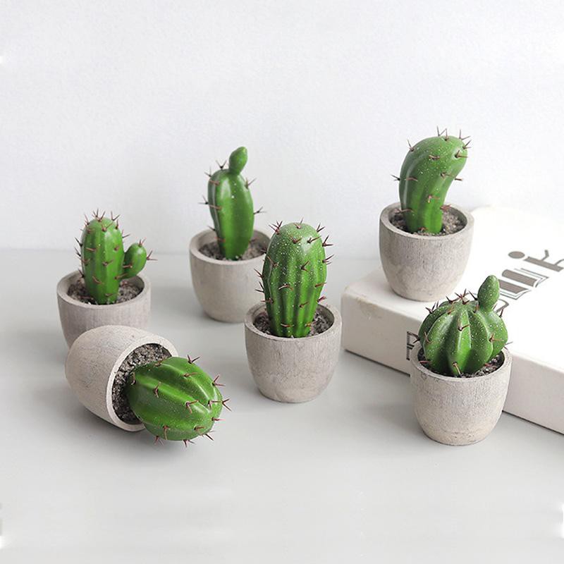 Tanaman Kaktus Artifisial - Kaktus Palsu - Artificial Succulent Plants Mini Fake Cactus Latex
