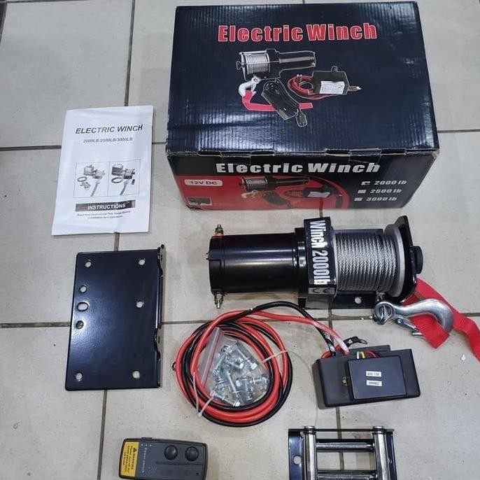 Jual ELECTRIC WINCH 2000 LB ELEKTRIK WINCH 2000 LBS KATROL ELEKTRIK KATROL Shopee Indonesia