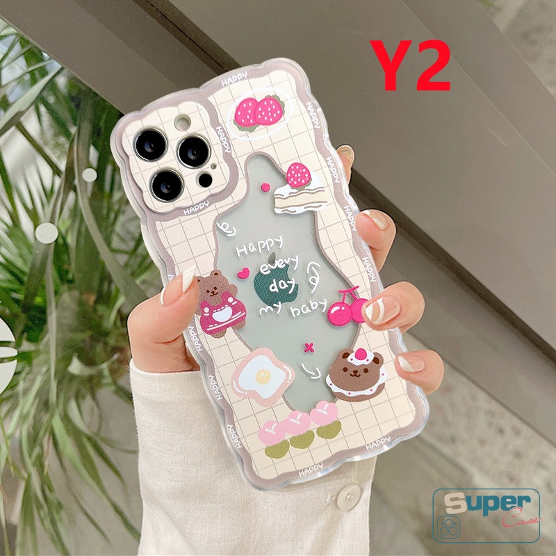 Soft Case Bahan Tpu Motif Beruang Kelinci Untuk iPhone 11 12 13 pro Max 8plus 7 6 6s 8 plus X XR XS Max SE 2020