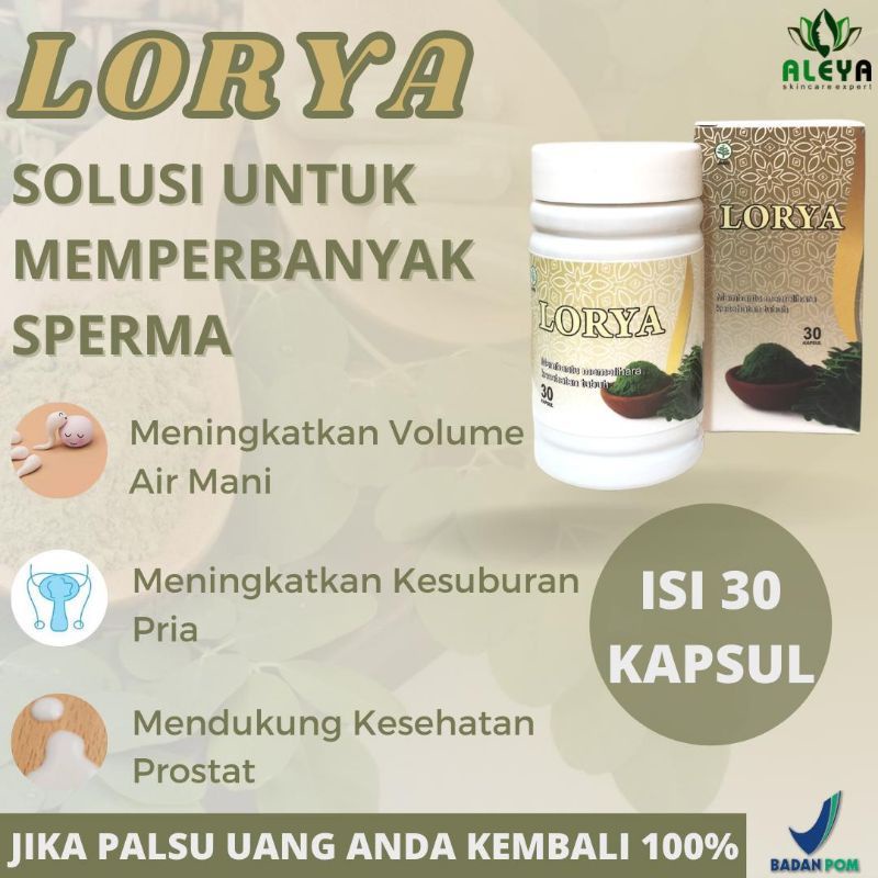 LORYA obat pengental sperma promil lorya morinngga stamina pria wanita