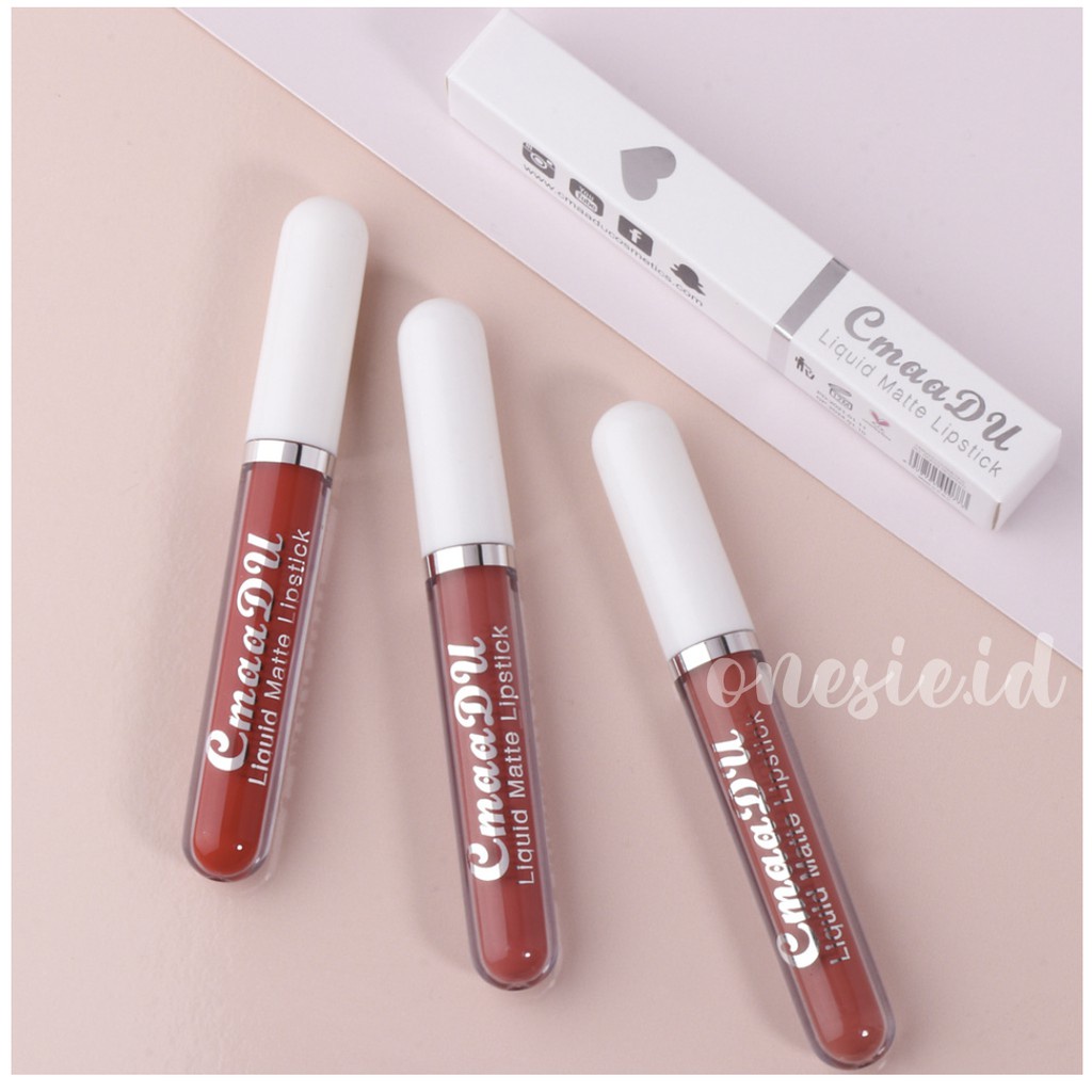 CMAADU Lipstik 18 Ultra Chic Liquid Matte Waterproof Long Lasting Mampu Menutupi Area Bibir Yang Gelap XX007