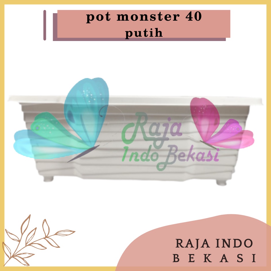 Pot Monster 40 Putih By Garden Of Love Pot Panjang Plastik Putih Murah Tanaman Mirip Pot Sgp 03 05