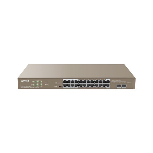 Tenda TEG1126P-24-410W 24GE 2SFP Ethernet Switch With 24-Port PoE