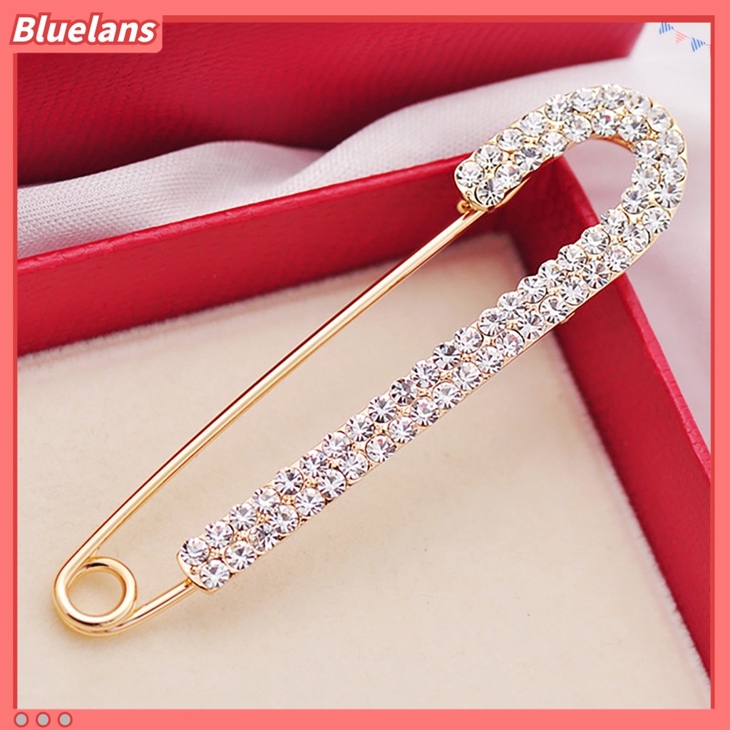 Bros Pin Aksen Berlian Imitasi Untuk Aksesoris Kostum Sweater Wanita