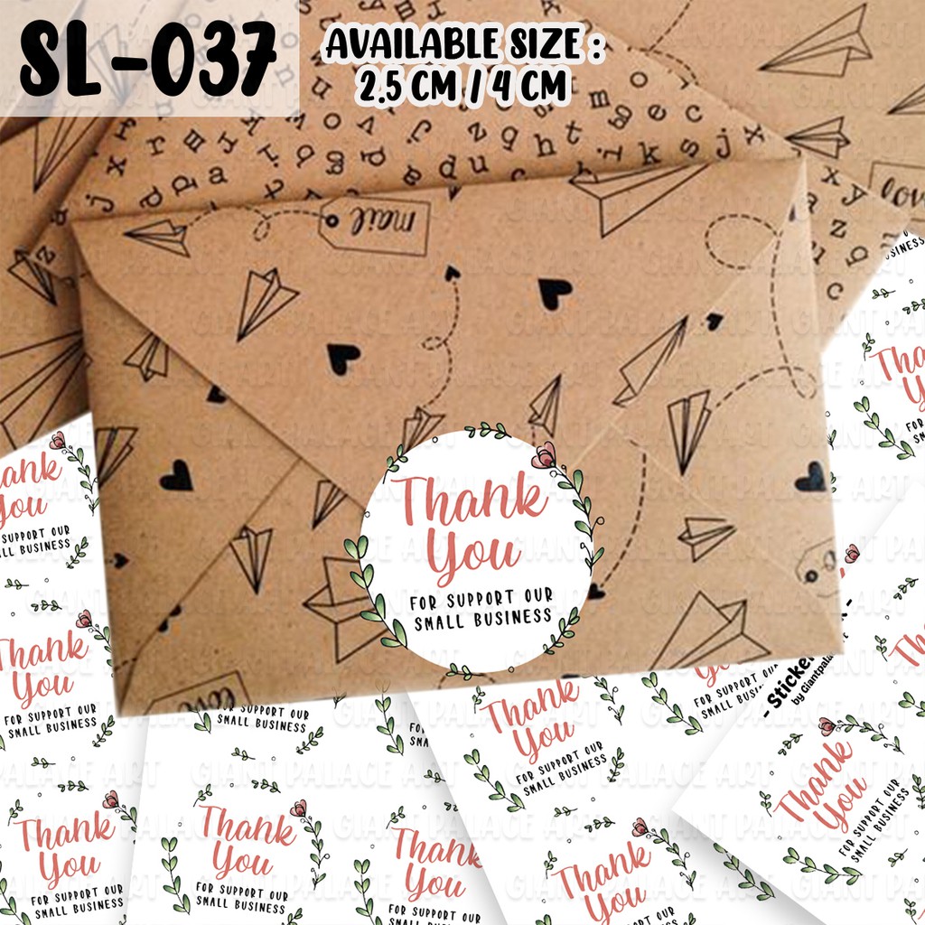 

[GIANT PALACE] 135 PCS LABEL PRODUK / THANKYOU STICKER / STICKER THANK YOU MURAH SL 037