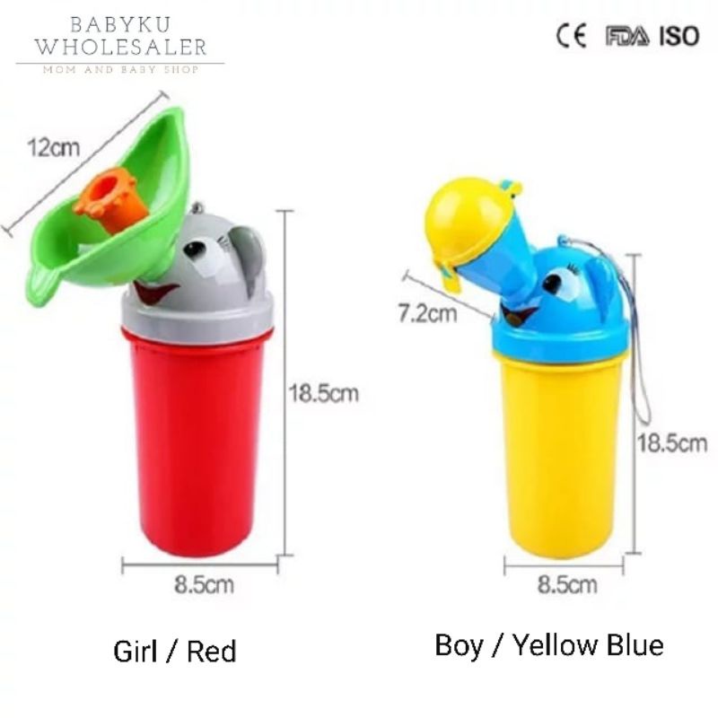 Pispot anak portable / travel potty toilet / botol tempat pipis anak