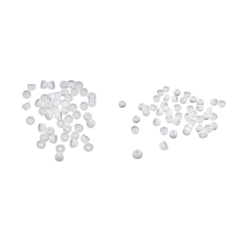 {LUCKID}50X Soft 11MM Replacement Silicon Ear Pad Earbud In-Ear Earphone Cover Clear
