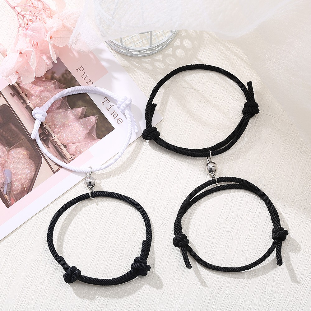 Fashion Simple Adjustable Magnet Suction Stone Korean Creative Couples Bracelet Accessories Gift