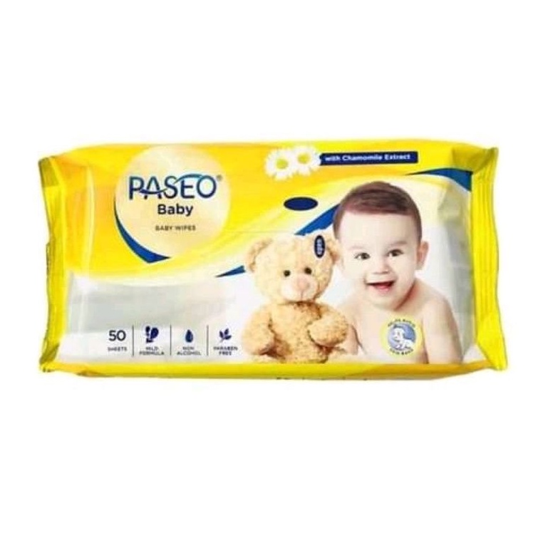 PASEO BABY WIPES 50 SHEETS