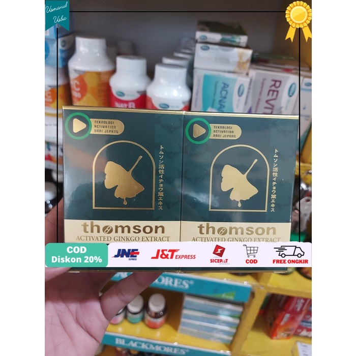 

❤COD❤ thomson activated ginkgo isi 60 per set / sirkulasi darah
