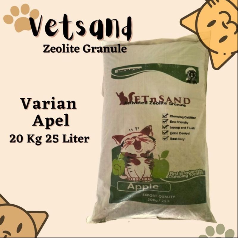 Pasir Kucing Gumpal Wangi 20KG Vetsand( GRATIS PLASTIK )