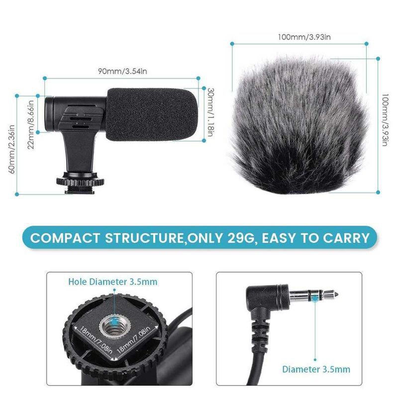 Microphone Camera DSLR Shotgun Microphone 3.5mm MIC-06