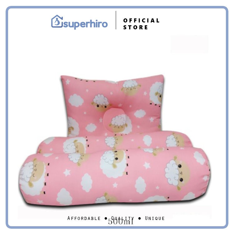 Bantal Guling Bayi Anti Peyang - 3in1 Set Perlengkapan Tidur Bayi