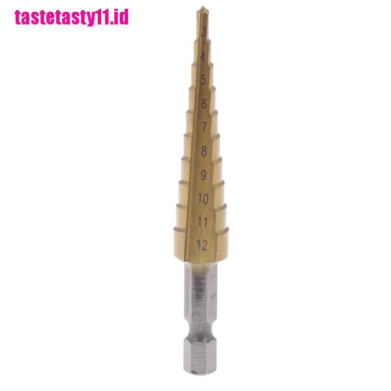 【TTID】3-12mm Coated Stepped Drill Bits Hex Handle Drill Bit Metal Drilling Powe