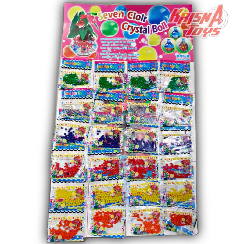 MAINAN ANAK BOLA RENDAMAN AIR/CRYSTAL BOLL/WATERBEADS isi 24pcs/Lembar