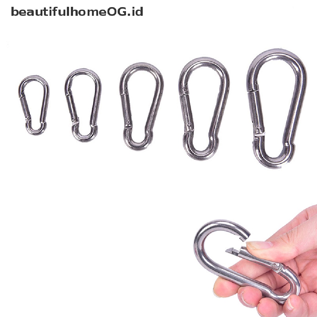 Gantungan Kunci Carabiner Bahan Stainless Steel 304