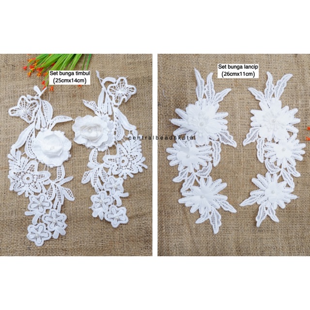 Aplikasi bordir / bunga bordir / brokat bordir / bordiran baju