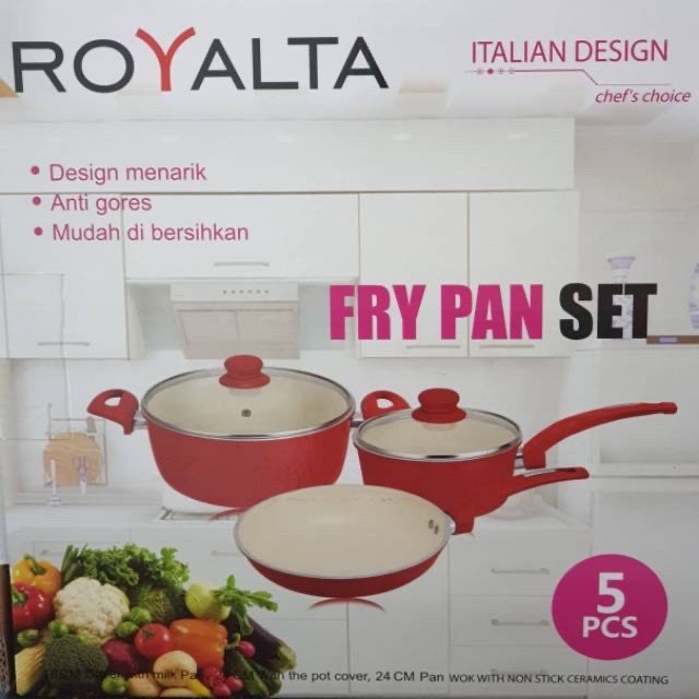 Panci Set HC 11 , 17  PC  , Keramik 5 pcs , Panci kompor Induksi , Panci Royalta