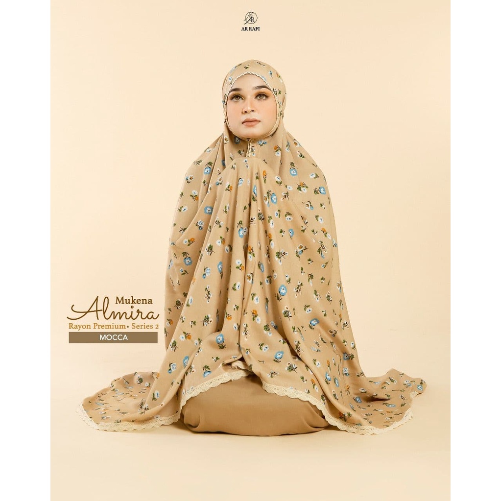 Mukena Dewasa Arrafi Hijab Mukena Almira Variasi Renda Kepala Dan Bawah Matt Rayon Premium