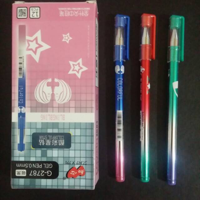 

Pen gel zhixin bintang 0.5 mm G-2787 . 12 unit