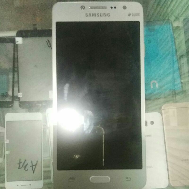 (ORIGINAL ASLI) LCD TS FULLSET FRAME J2 PRIME GREY ORIGINAL