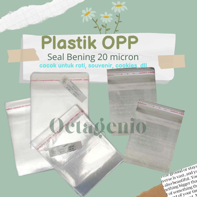 plastik OPP seal bening untuk aneka kue, roti, souvernir dan aksesoris, dll