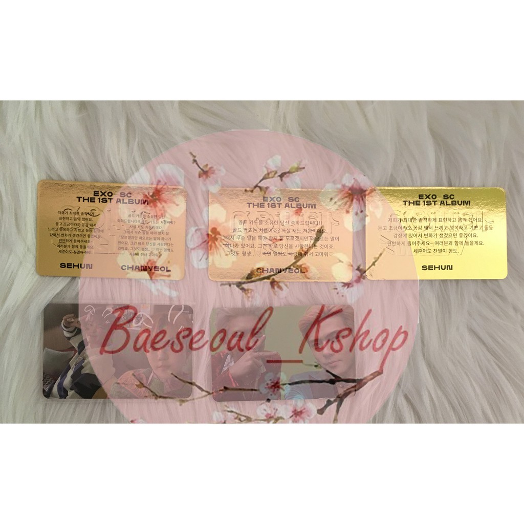 [Sharing] EXO SC - 1 Billion Views Album Sehun Chanyeol photocard Golden Card