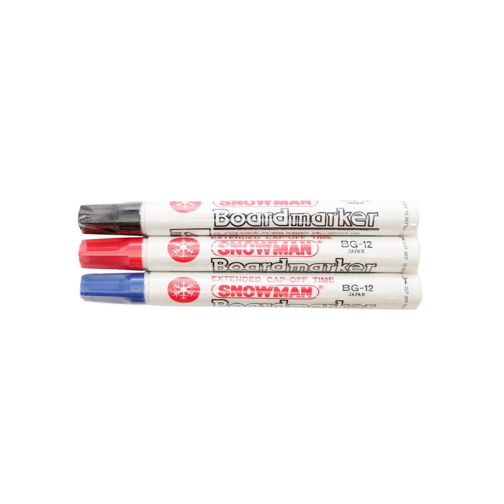 Spidol Permanen Besar Snowman G12 Hitam Merah Biru Waterproof - 1 Buah